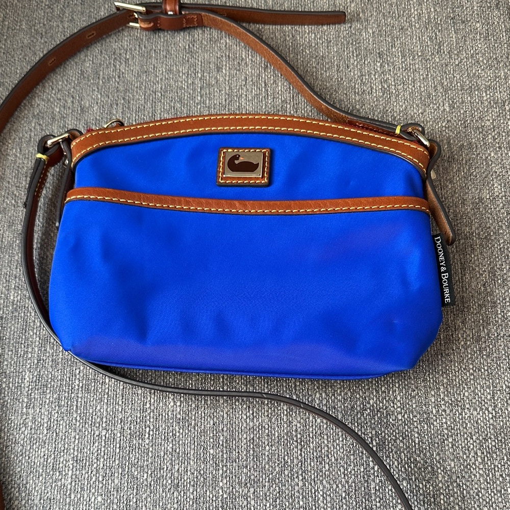 Dooney & Bourke Blue and Brown Crossbody Bag